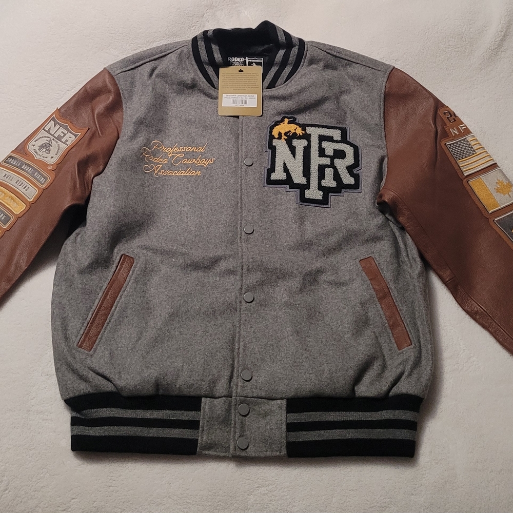 NFR Gray and Brown Women's (Unisex) Bomber Jacket